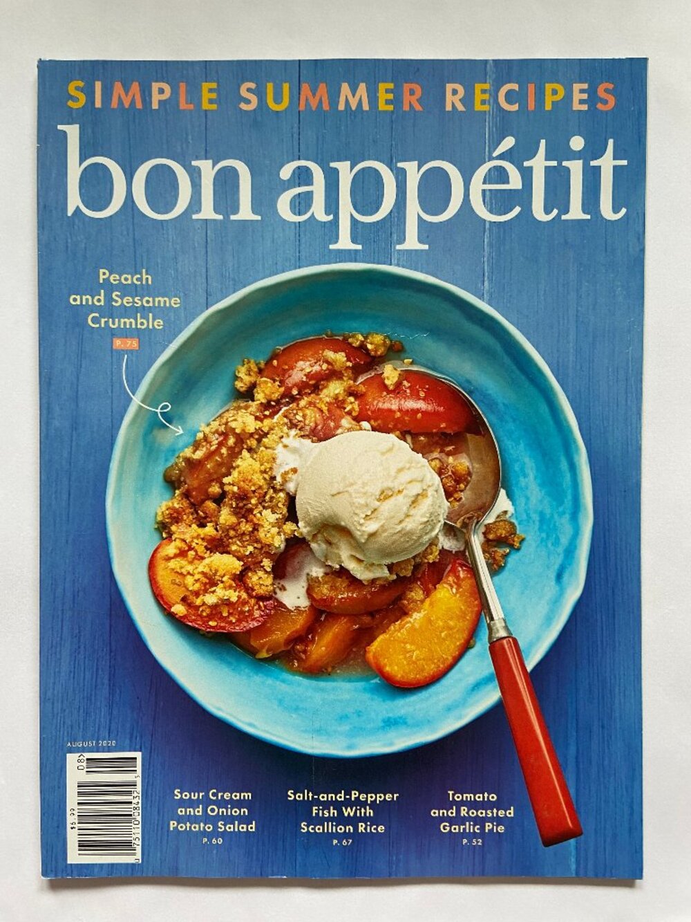 Bon Appetit Magazine August 2020 Simple Summer Recipes Cover No Label